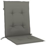 6 db melange sötétszürke szövet háttámlás székpárna 100x50x4 cm