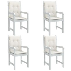   4 db melange krémszínű szövet háttámlás székpárna 100x50x4 cm