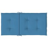 2 db melange kék szövet alacsony háttámlás székpárna 100x50x4cm