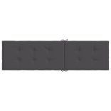 melange antracitszürke szövet nyugágypárna (75+105) x 50 x 4 cm