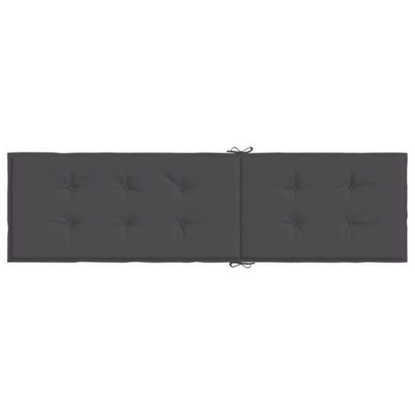 melange antracitszürke szövet nyugágypárna (75+105) x 50 x 4 cm