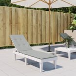 melange világosszürke szövet nyugágypárna (75+105) x 50 x 4 cm