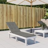 melange sötétszürke szövet nyugágypárna (75+105) x 50 x 4 cm