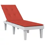 melange piros szövet nyugágypárna (75+105) x 50 x 4 cm