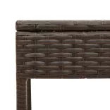 2 db barna polyrattan napozóágy asztallal