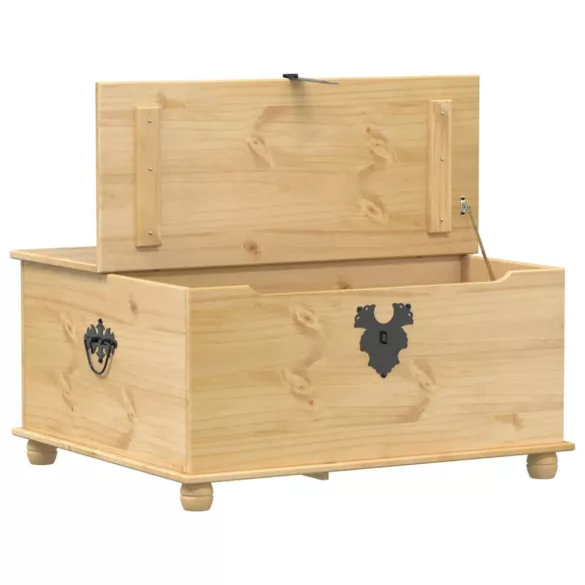 Corona tömör fenyőfa tárolóláda 90 x 78 x 45 cm