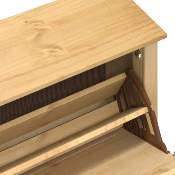 Corona tömör fenyőfa cipőszekrény 99x32x47 cm