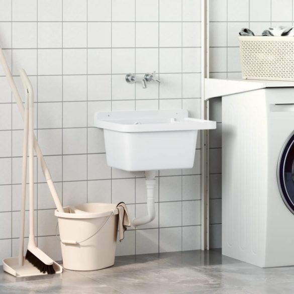 fehér gyanta falra szerelhető mosdókagyló 50x35x24 cm