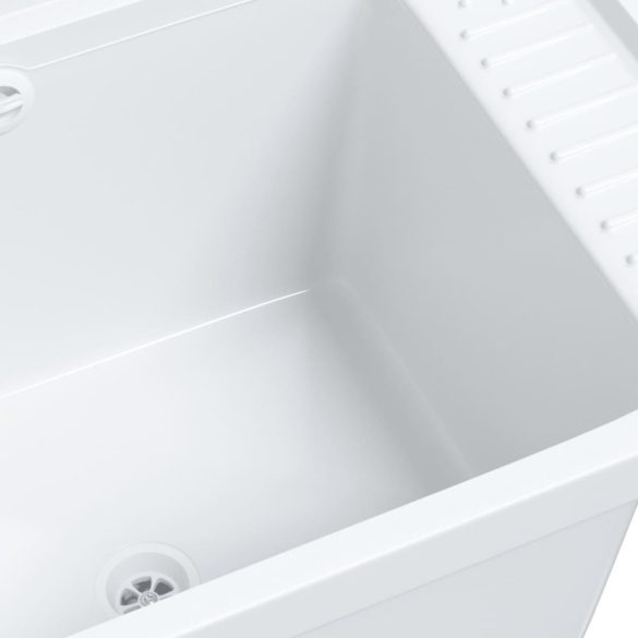 fehér gyanta falra szerelhető mosdókagyló 50x35x24 cm