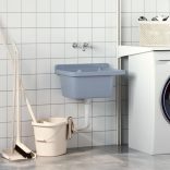 szürke gyanta falra szerelhető mosdókagyló 50x35x24 cm