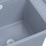 szürke gyanta falra szerelhető mosdókagyló 50x35x24 cm