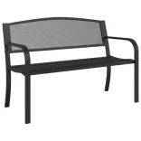 fekete acél kerti pad 119 cm