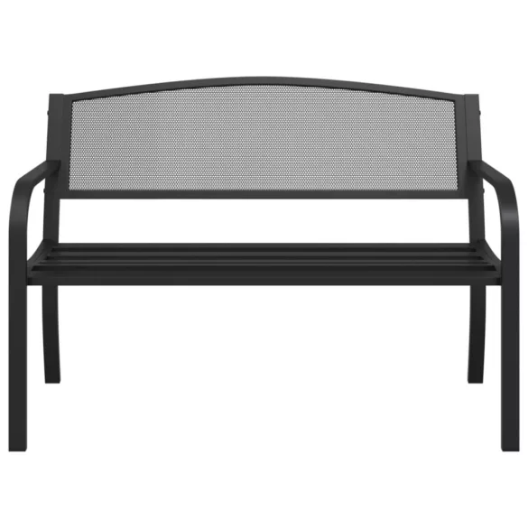 fekete acél kerti pad 119 cm