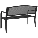 fekete acél kerti pad 119 cm