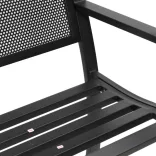 fekete acél kerti pad 119 cm