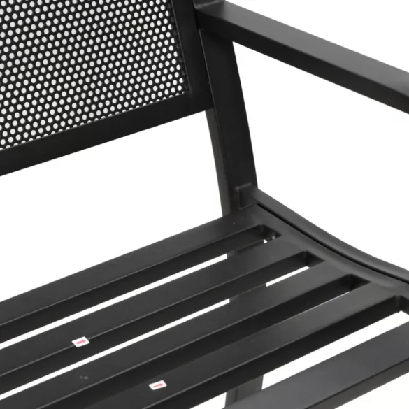 fekete acél kerti pad 119 cm