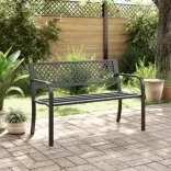 fekete acél kerti pad 119 cm