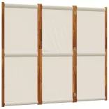 világosszürke 3 paneles térelválasztó 210 x 180 cm