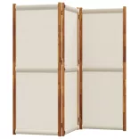 világosszürke 3 paneles térelválasztó 210 x 180 cm