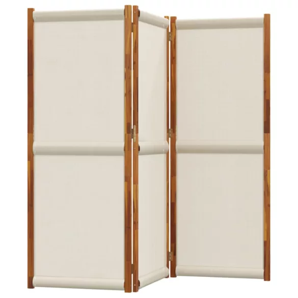 világosszürke 3 paneles térelválasztó 210 x 180 cm