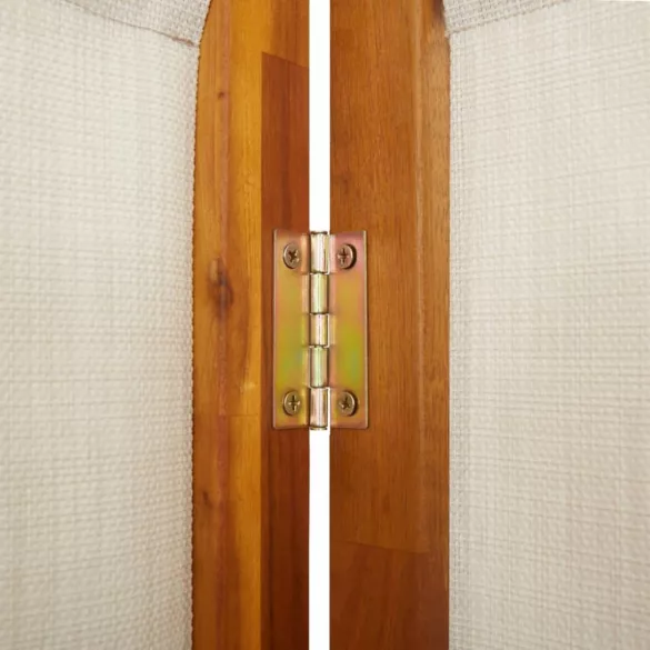 világosszürke 3 paneles térelválasztó 210 x 180 cm