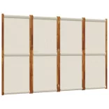 világosszürke 4 paneles térelválasztó 280 x 180 cm
