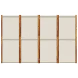 világosszürke 4 paneles térelválasztó 280 x 180 cm