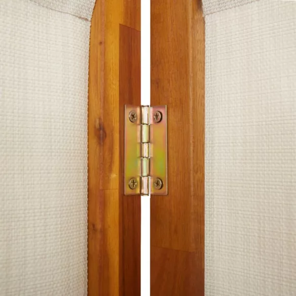 világosszürke 4 paneles térelválasztó 280 x 180 cm