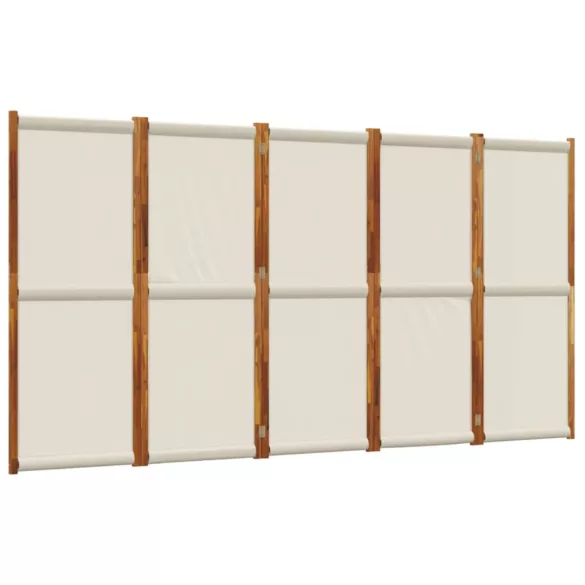 világosszürke 5 paneles térelválasztó 350 x 180 cm