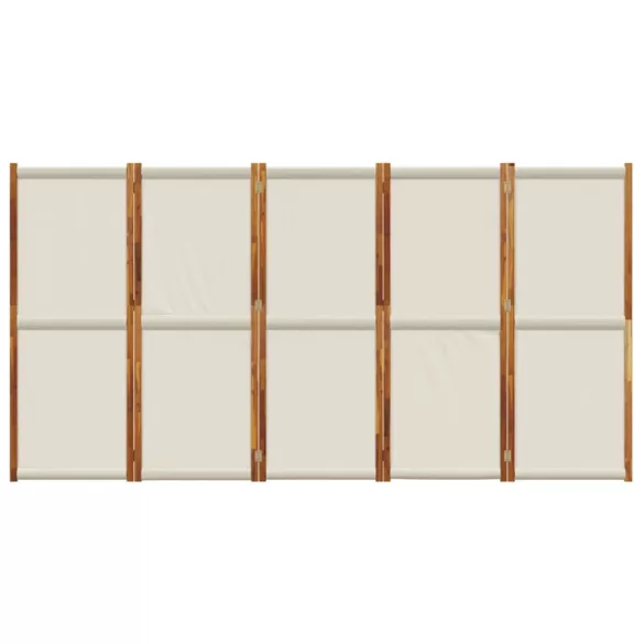 világosszürke 5 paneles térelválasztó 350 x 180 cm