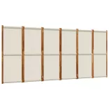 világosszürke 6 paneles térelválasztó 420 x 180 cm