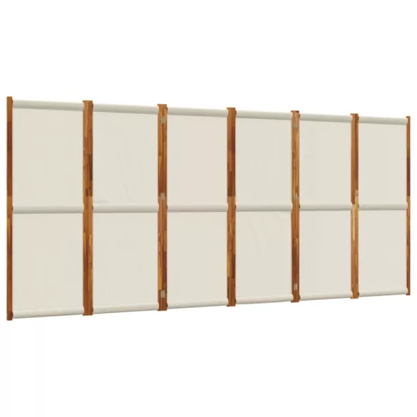 világosszürke 6 paneles térelválasztó 420 x 180 cm