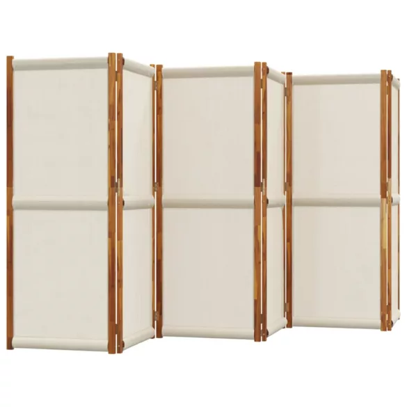 világosszürke 6 paneles térelválasztó 420 x 180 cm
