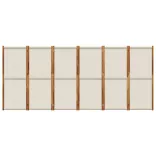 világosszürke 6 paneles térelválasztó 420 x 180 cm