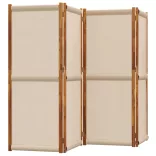 4 paneles tópszínű térelválasztó 280 x 180 cm