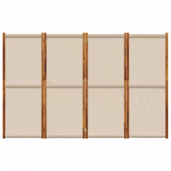 4 paneles tópszínű térelválasztó 280 x 180 cm
