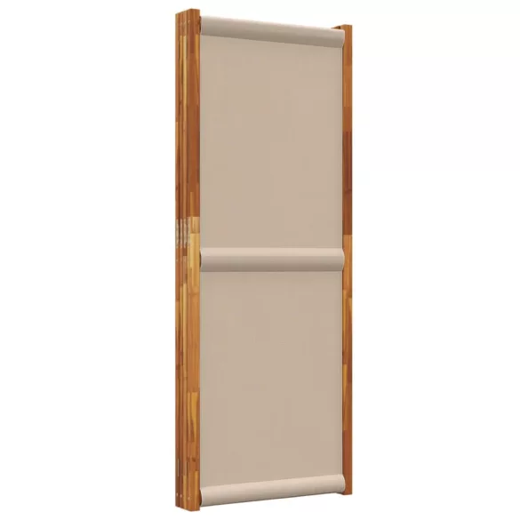 4 paneles tópszínű térelválasztó 280 x 180 cm