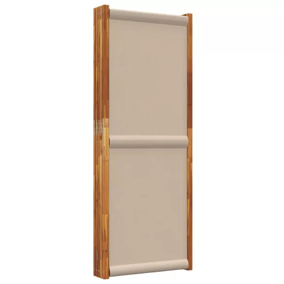 5 paneles tópszínű térelválasztó 350 x 180 cm