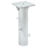 ezüstszínű acél beépített napernyő talp 16 x 16 x 39,5 cm