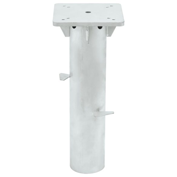 ezüstszínű acél beépített napernyő talp 16 x 16 x 39,5 cm