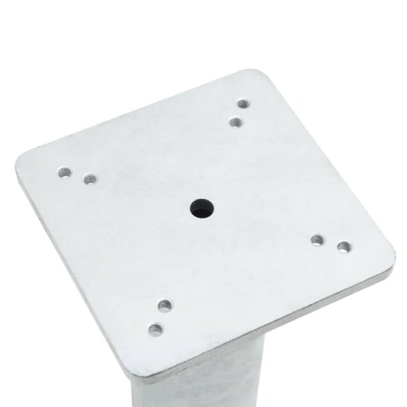 ezüstszínű acél beépített napernyő talp 16 x 16 x 39,5 cm