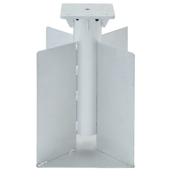 ezüstszínű acél beépített napernyő talp 27,5 x 27,5 x 45 cm