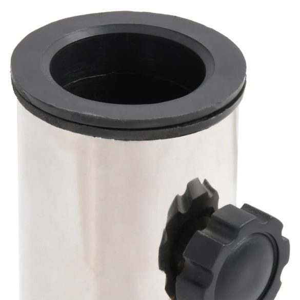 ezüstszínű rozsdamentes acél napernyőtalp rúdhoz Ø38/48 mm