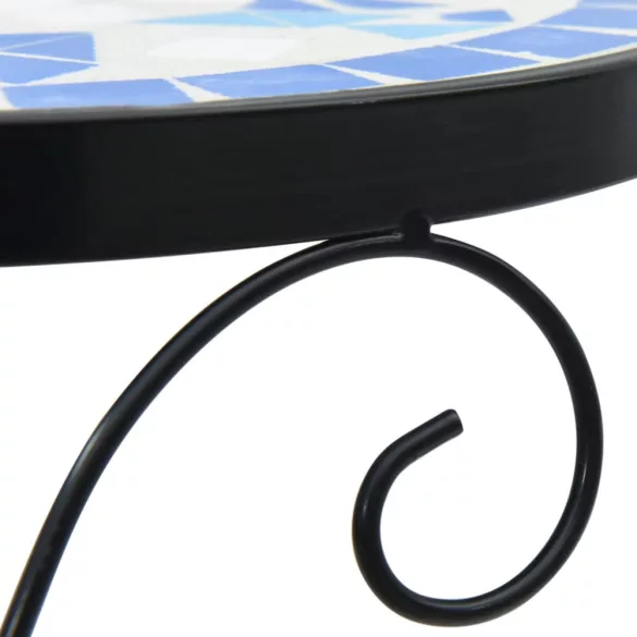 3 db kék és fehér kerámia növényállvány