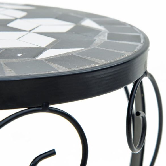 3 db fekete és fehér kerámia növényállvány