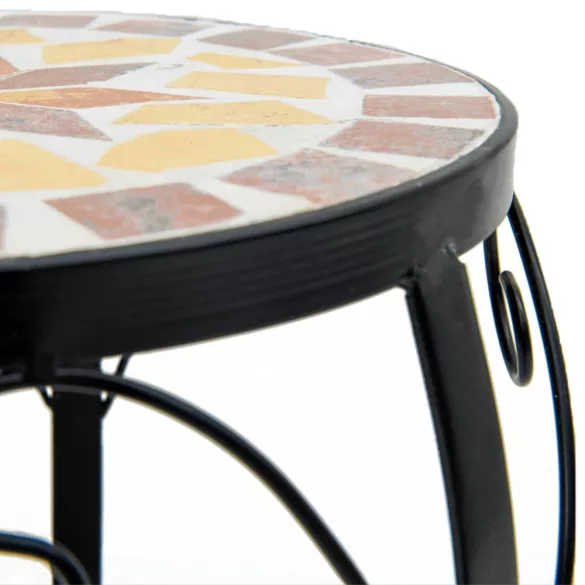 3 db terrakotta és fehér kerámia növényállvány