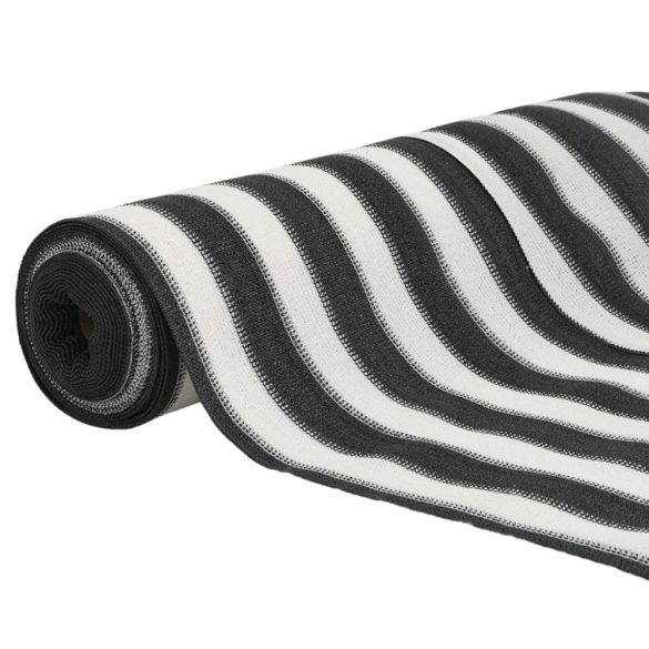 antracitszürke és fehér HDPE belátásgátló háló 1,2x25 m 75 g/m²