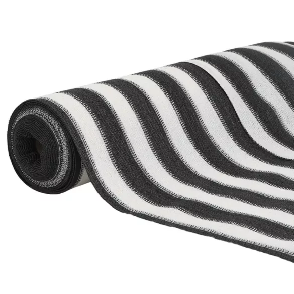 antracitszürke és fehér HDPE belátásgátló háló 1,5x50 m 75 g/m²