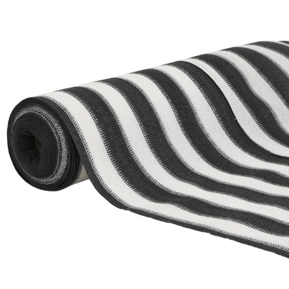 antracitszürke és fehér HDPE belátásgátló háló 1x10 m 150 g/m²
