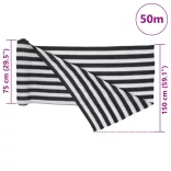 antracitszürke és fehér HDPE belátásgátló háló 1,5x50m 150 g/m²